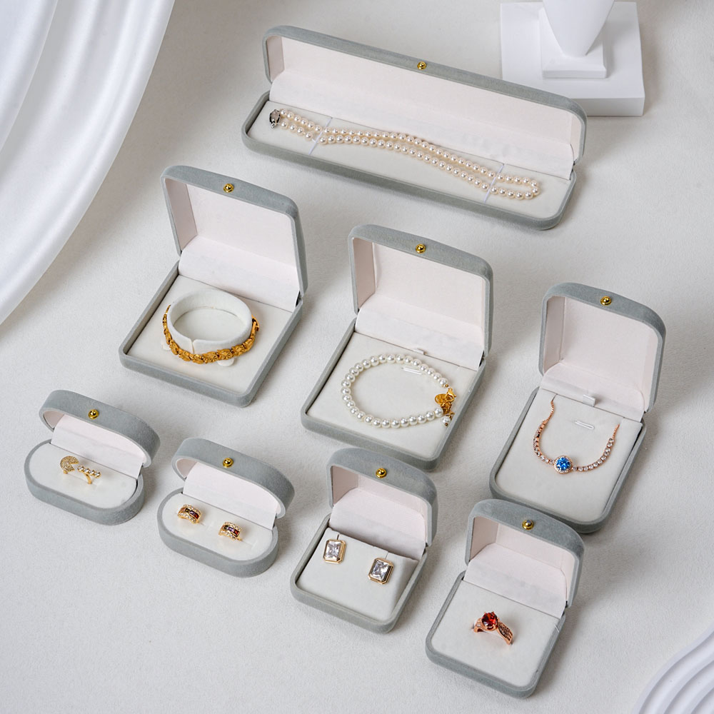 gray flocking velve box set custom color