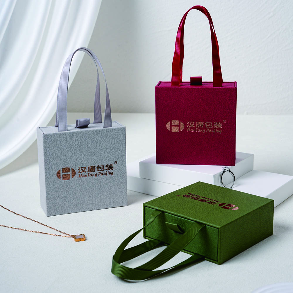 drawer box with ribbon handle